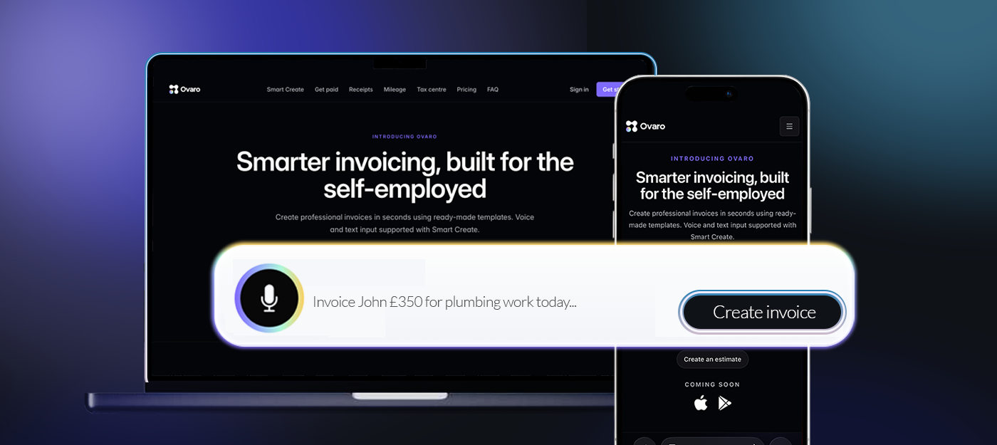 Ovaro Smart Create voice and text input on desktop and mobile